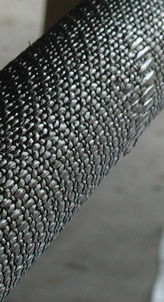 Close-up view of carbon fiber layer