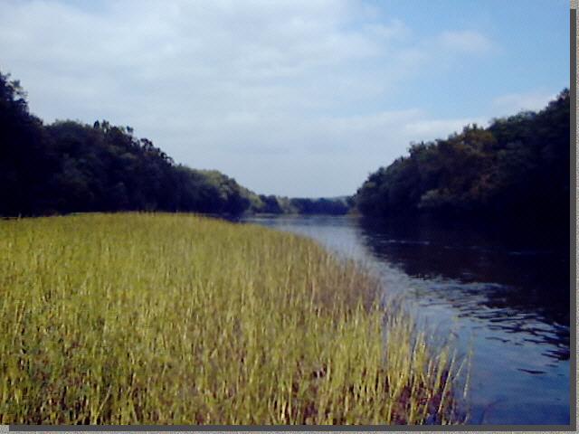 Sky clearing downriver