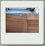 View of damage to bottom