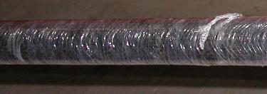 Mast with 2nd layer of biax, wrapped in plastic